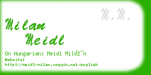 milan meidl business card